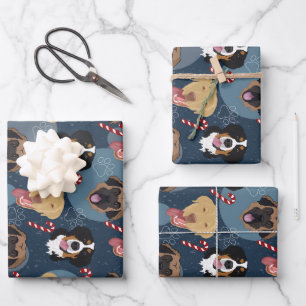 Christmas Dogs Wrapping Paper Sheets