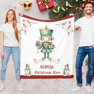 Christmas Doll Blanket for Kids With Name