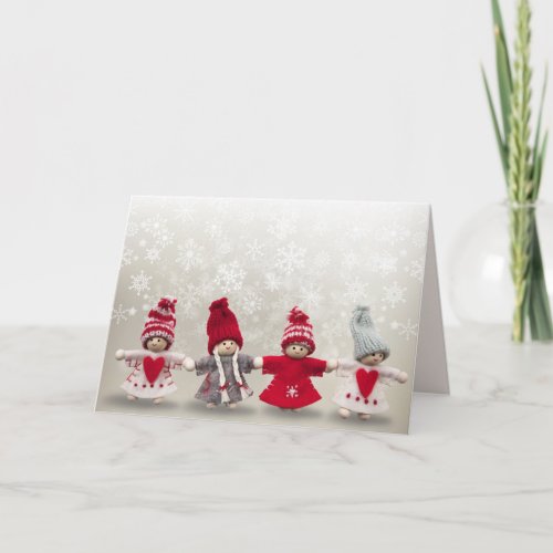 christmas dolls greeting cards