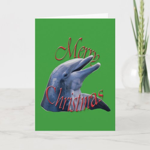 Christmas Dolphin Greeting Card