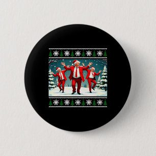 Christmas Donald Trump President 2024 Dancing Funn Button