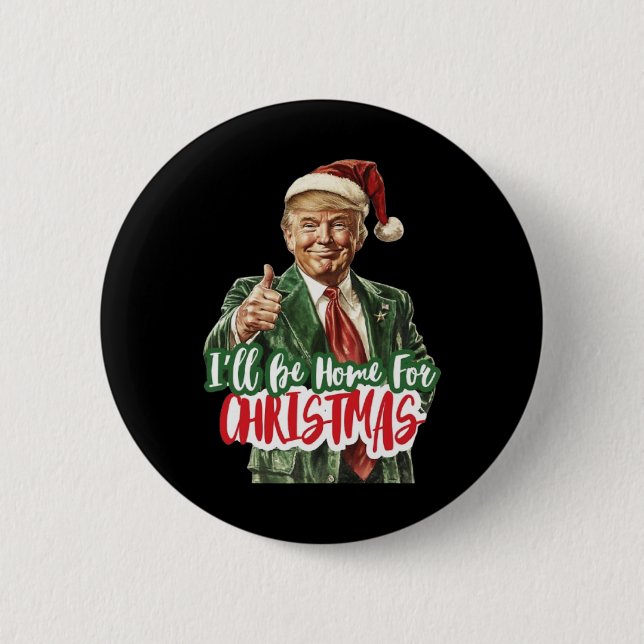 Christmas Donald Trump President 2024 Dancing Funn Button (Front)