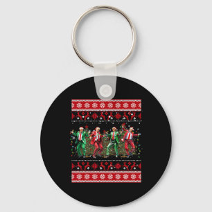 Christmas Donald Trump President 2024 Dancing Funn Keychain