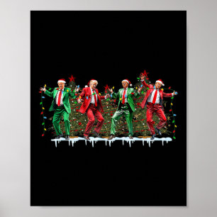Christmas Donald Trump President 2024 Dancing Funn Poster