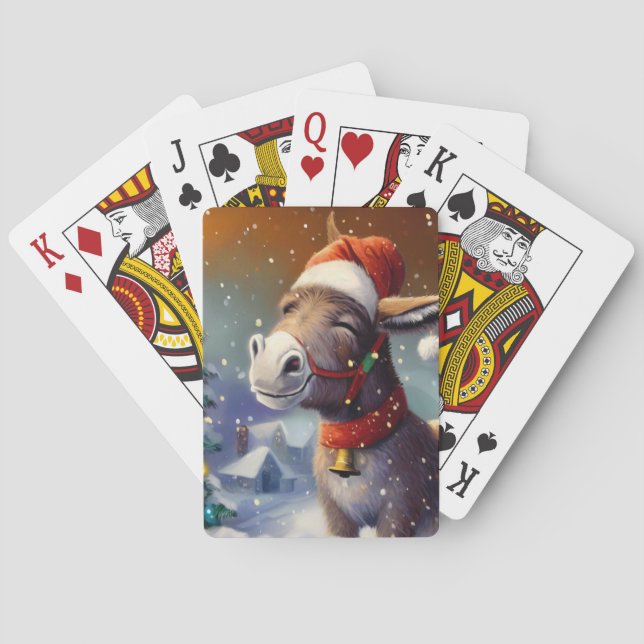 Christmas Donkey (1) Poker Cards (Back)
