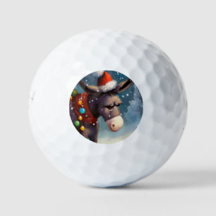 Christmas Donkey (2) Golf Balls