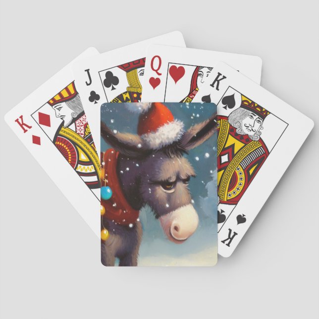 Christmas Donkey (2) Poker Cards (Back)