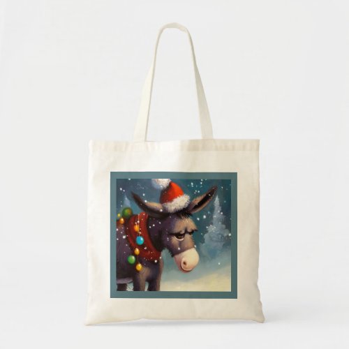Christmas Donkey 2 Tote Bag