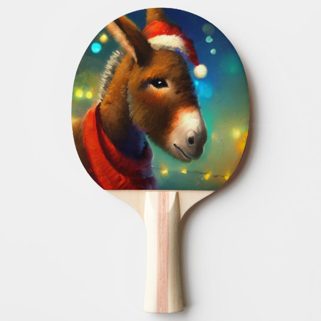 Christmas Donkey (3) Ping Pong Paddle (Front)