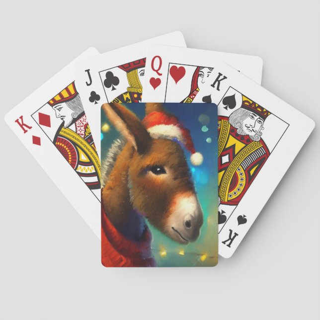 Christmas Donkey (3) Poker Cards (Back)