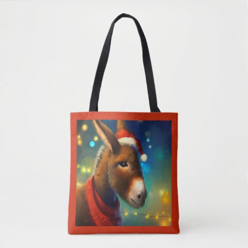 Christmas Donkey 3 Tote Bag