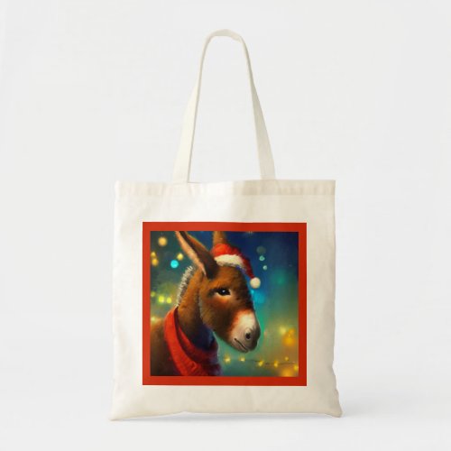 Christmas Donkey 3 Tote Bag