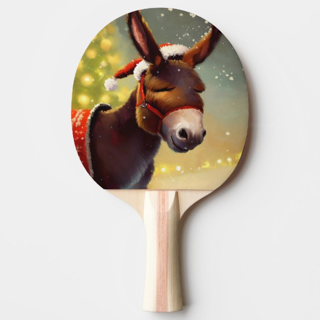 Christmas Donkey (4) Ping Pong Paddle (Front)
