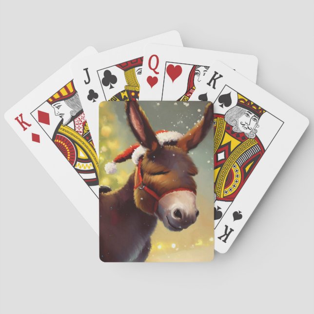 Christmas Donkey (4) Poker Cards (Back)