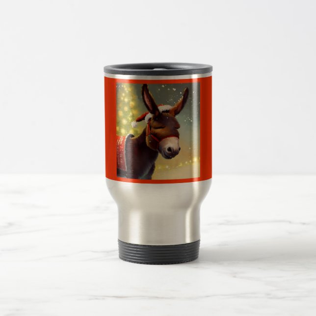 Christmas Donkey 4 Travel Mug (Center)