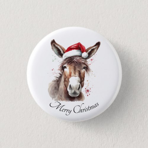 Christmas Donkey  Button