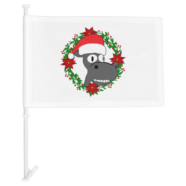 Christmas Donkey Car Flag (Front)