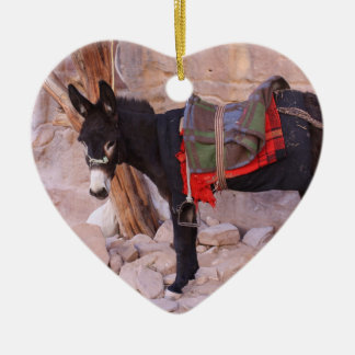 Christmas Donkey Ceramic Ornament