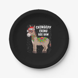Christmas Donkey Funny American Italian Xmas Gift Paper Plates
