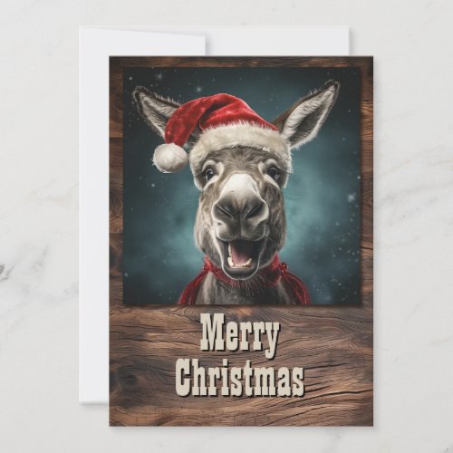 Christmas Donkey Holiday Card