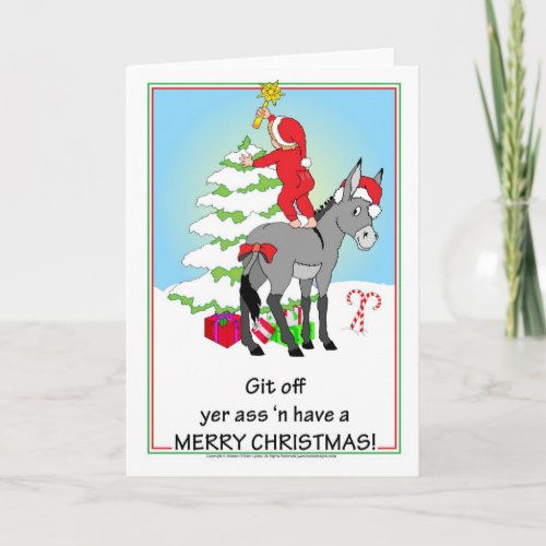 Christmas Donkey Holiday Card