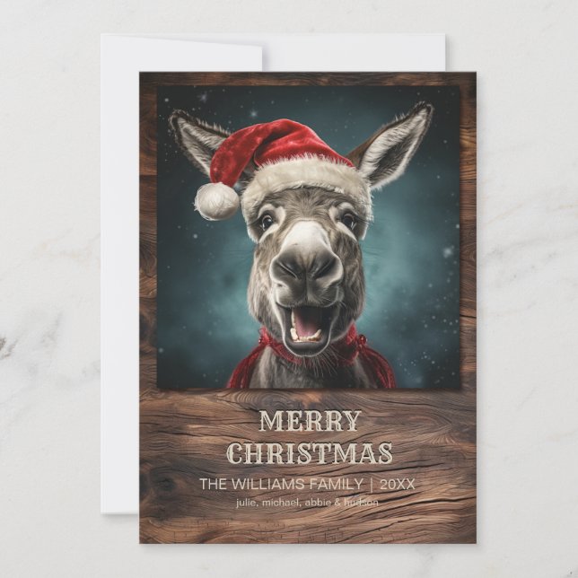 Christmas Donkey Invitation (Front)