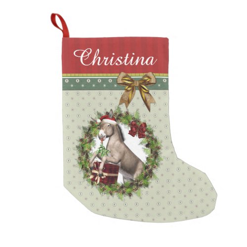 Christmas Donkey Santa Personalized Stocking