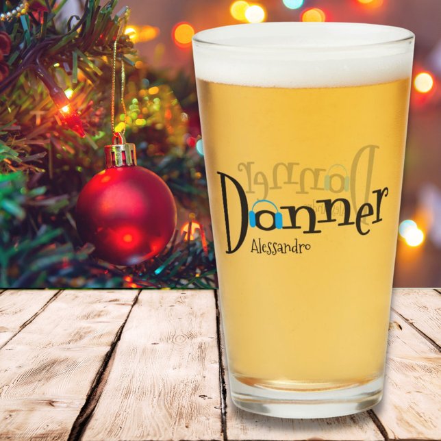 Christmas Donner Santas Reindeer Head Phones Glass (Creator Uploaded)