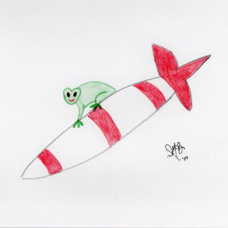Christmas - Don't Get Caught Under Missile Toad C Card