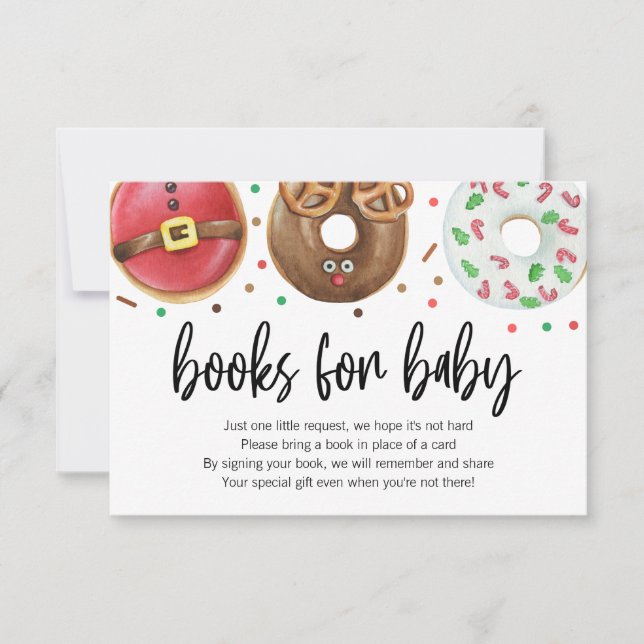 Christmas Donut Baby Sprinkle Books for Baby Card (Front)