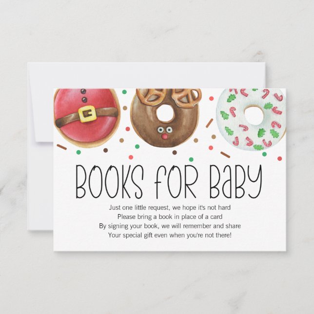 Christmas Donut Baby Sprinkle Books for Baby Card (Front)