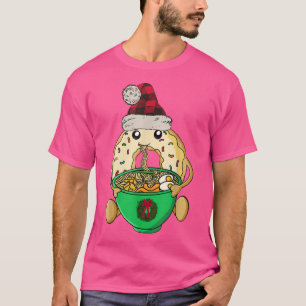 Christmas Donut Eating Ramen Anime Kawaii Funny Ho T-Shirt