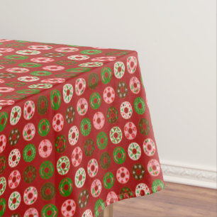 Christmas Donut Holiday Treat Pattern Tablecloth