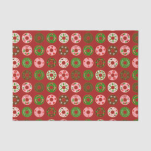 Christmas Donut Holiday Treat Pattern Tissue Paper