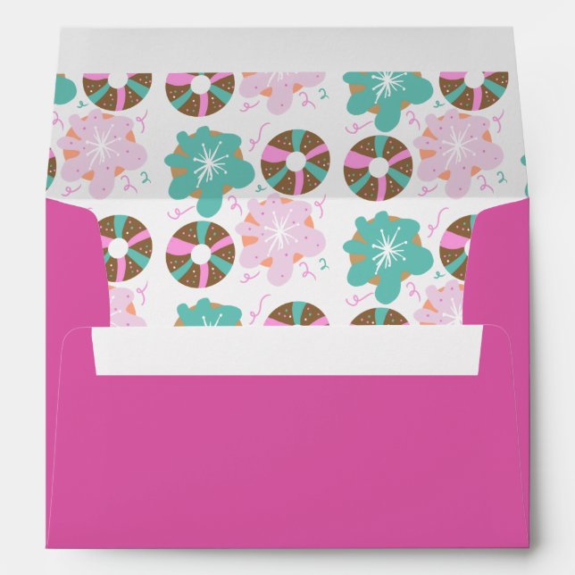 Christmas Donut Theme Holiday Envelope (Back (Bottom))