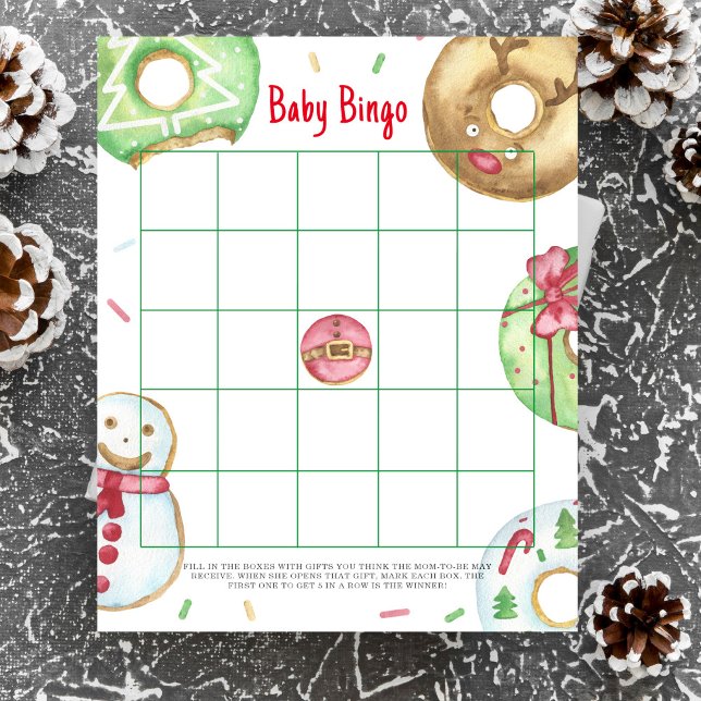 Christmas donuts cookies Baby Bingo game (Creator Uploaded)