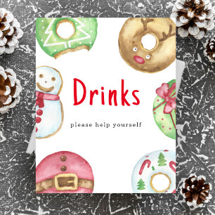 Christmas donuts cookies baby shower Drinks Poster