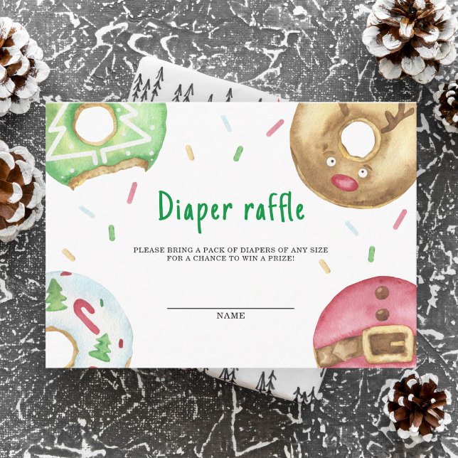 Christmas donuts cookies - diaper raffle enclosure card (Creator Uploaded)