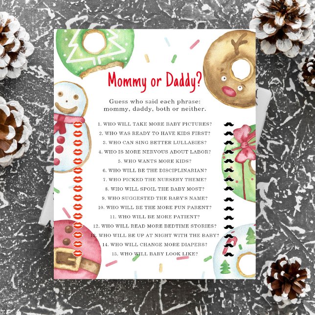 Christmas donuts cookies - mommy or daddy game (Creator Uploaded)