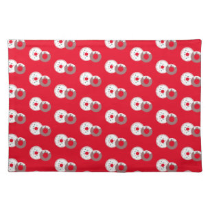 Christmas Donuts Sprinkles Bakery  Cloth Placemat