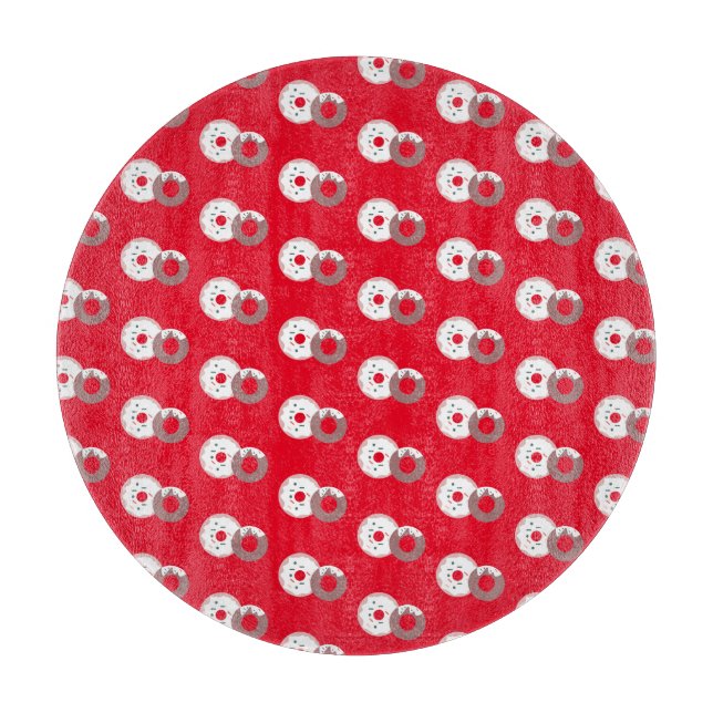 Christmas Donuts Sprinkles Bakery    Cutting Board (Front)