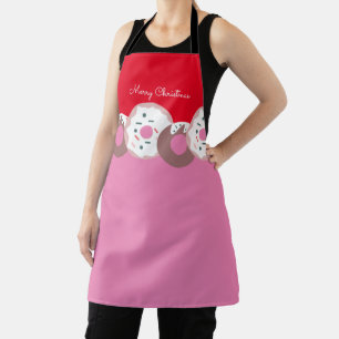 Christmas Donuts Sprinkles Bakery Merry Christmas Apron