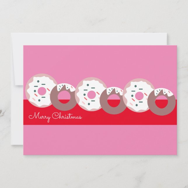 Christmas Donuts Sprinkles Bakery  Merry Christmas Invitation (Front)