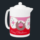 Christmas Donuts Sprinkles Bakery  Merry Christmas Teapot<br><div class="desc">Christmas Donuts</div>