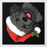 Christmas Doodle Oodle Dog - Black Classic T-Shirt Wall Decal
