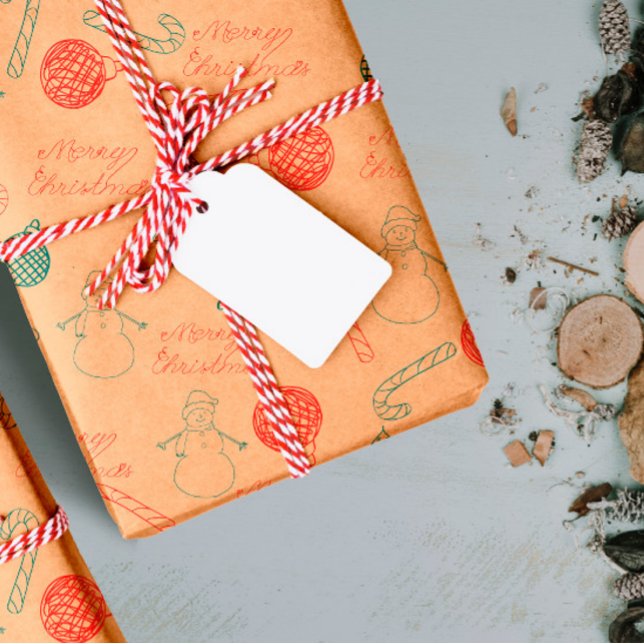 Christmas Doodle Pattern | Snowmen, Trees & Candy  Wrapping Paper Sheets (Creator Uploaded)