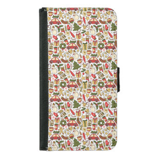 Christmas Doodle Wallet Case