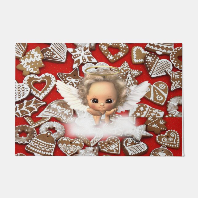 Christmas Door Mat, Angel Doormat (Front)