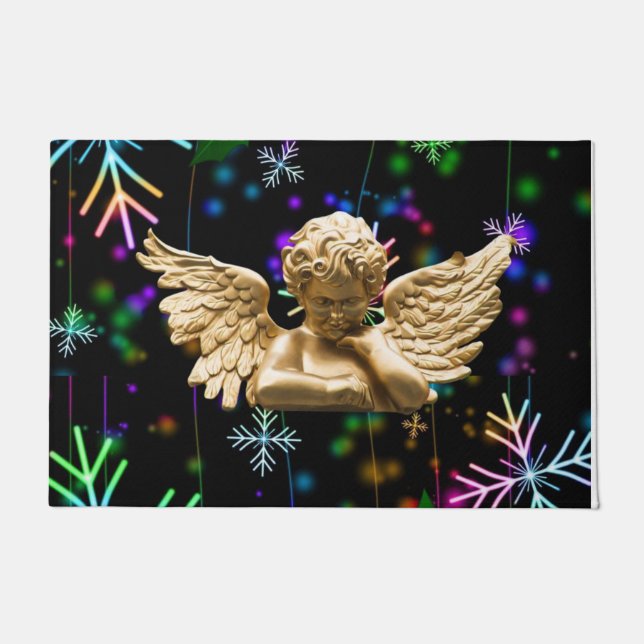 Christmas Door Mat, Angel Doormat (Front)