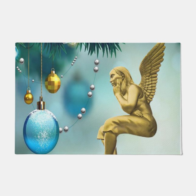 Christmas Door Mat, Angel Doormat (Front)